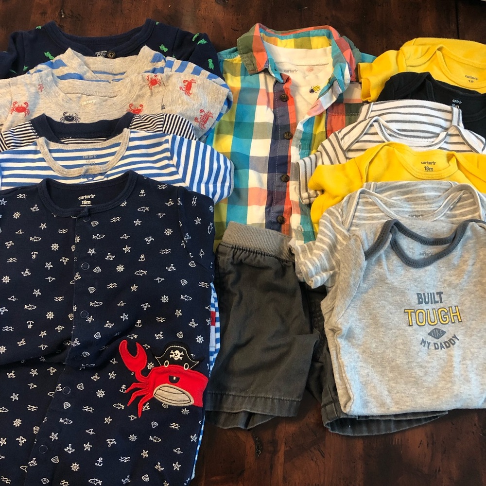 15 items! 18 months! All Carter’s and Cat&Jack!